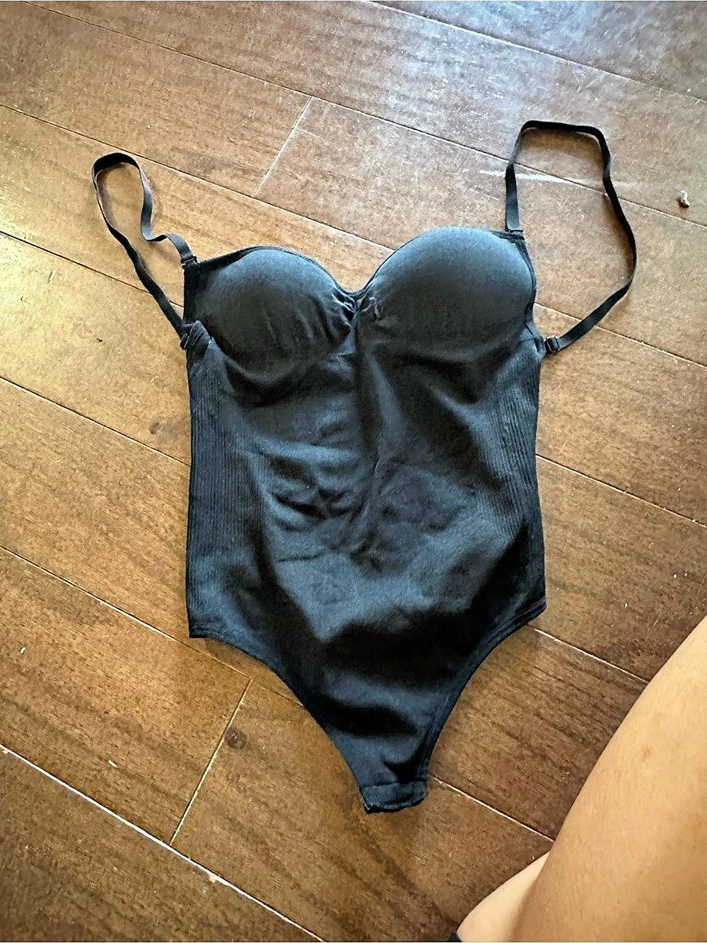 Daisy Fuentes Black Shapewear Bodysuit Large